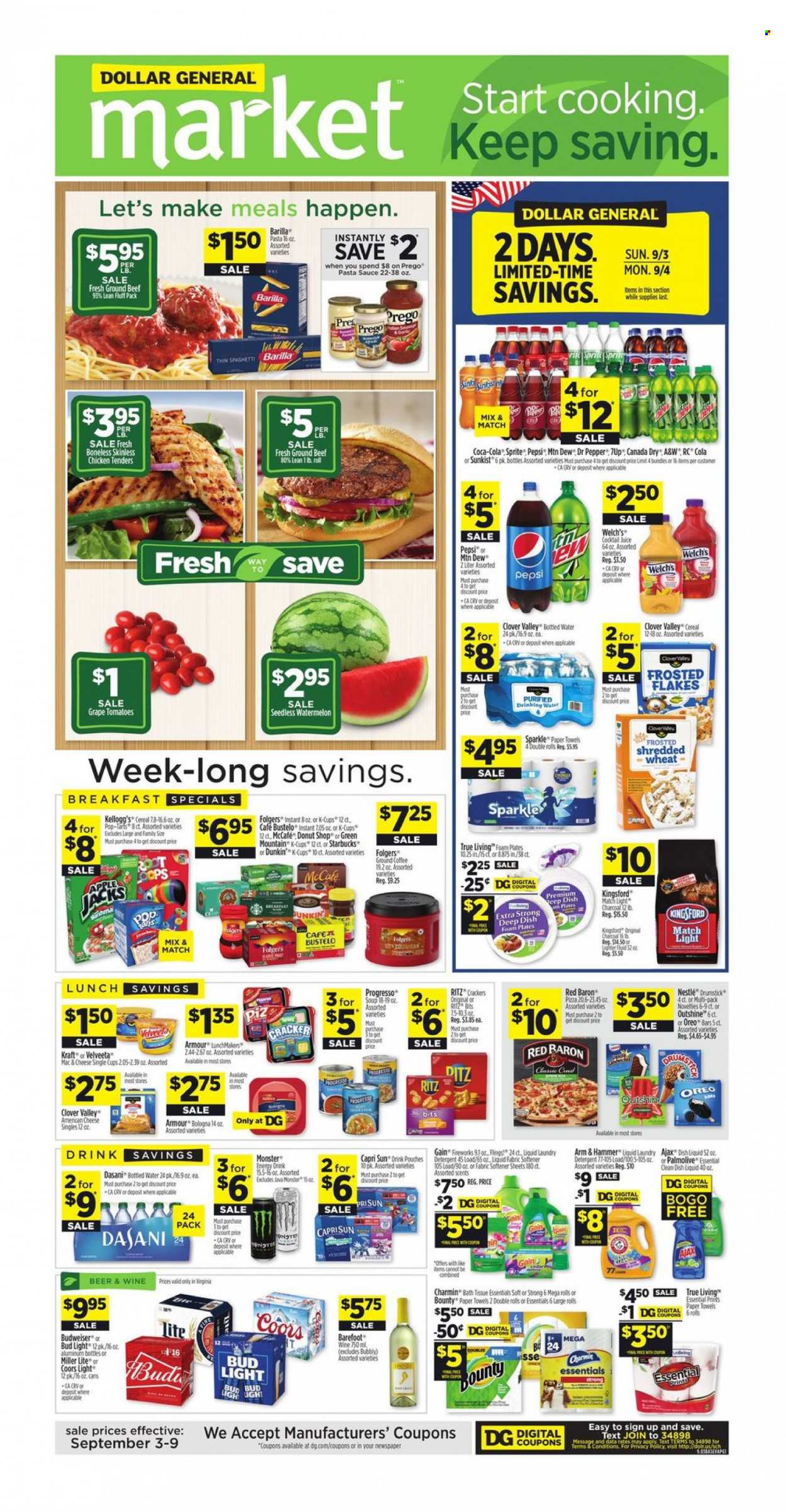 Dollar General ad - 09/03/2023 - 09/09/2023. Page 1