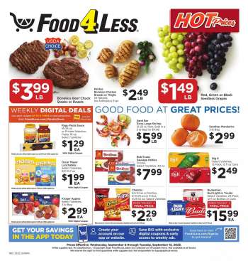 Food 4 Less Flyer - 09/06/2023 - 09/12/2023.