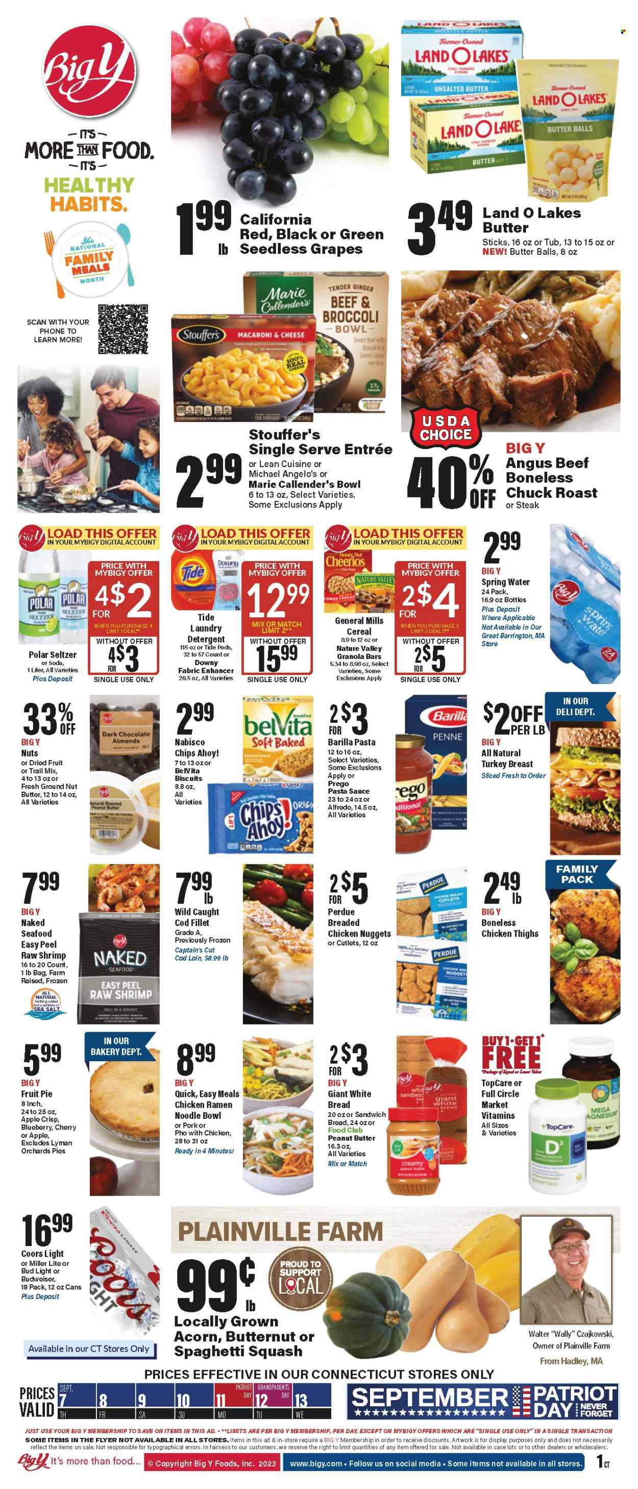 Big Y ad - 09/07/2023 - 09/13/2023. Page 1