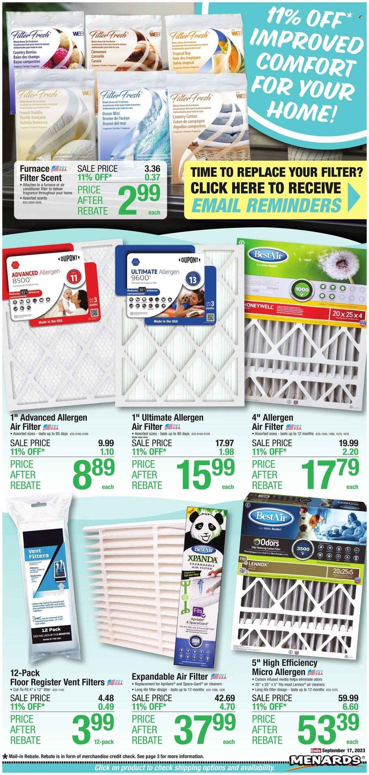 Menards ad - 09/07/2023 - 09/17/2023. Page 4