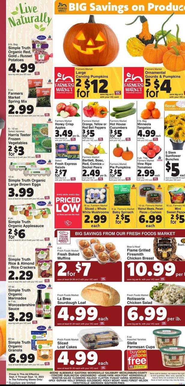 Harris Teeter ad - 09/06/2023 - 09/12/2023. Page 8