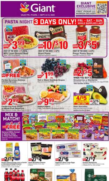 Giant Food Flyer - 09/08/2023 - 09/14/2023.