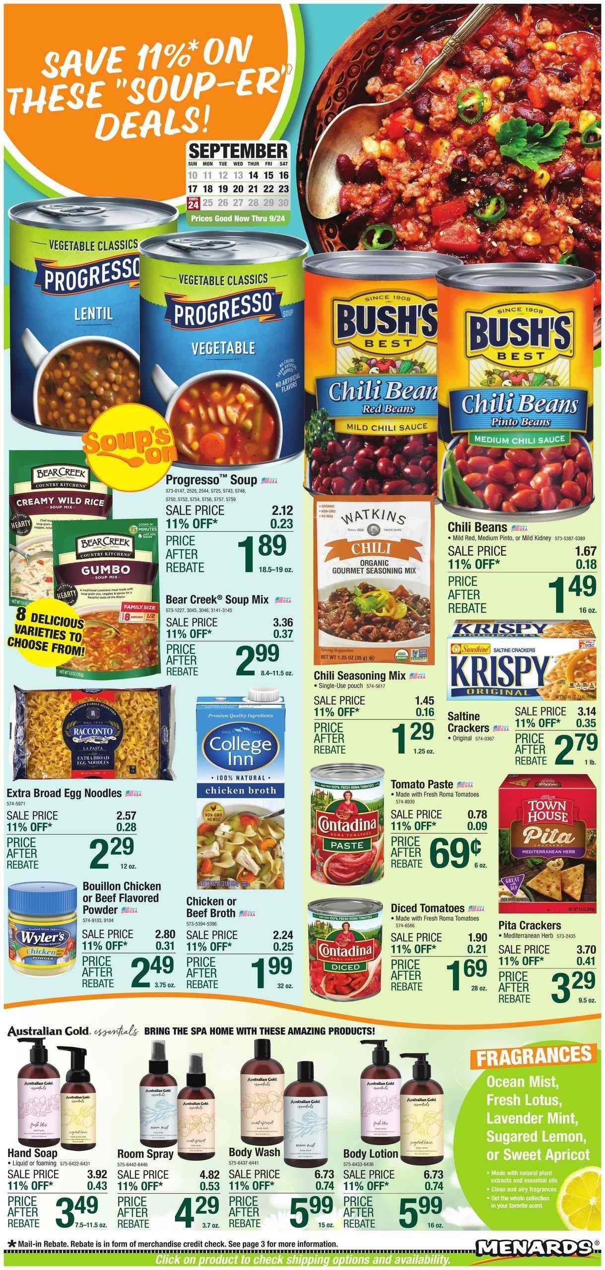 Menards ad - 09/14/2023 - 09/24/2023. Page 1