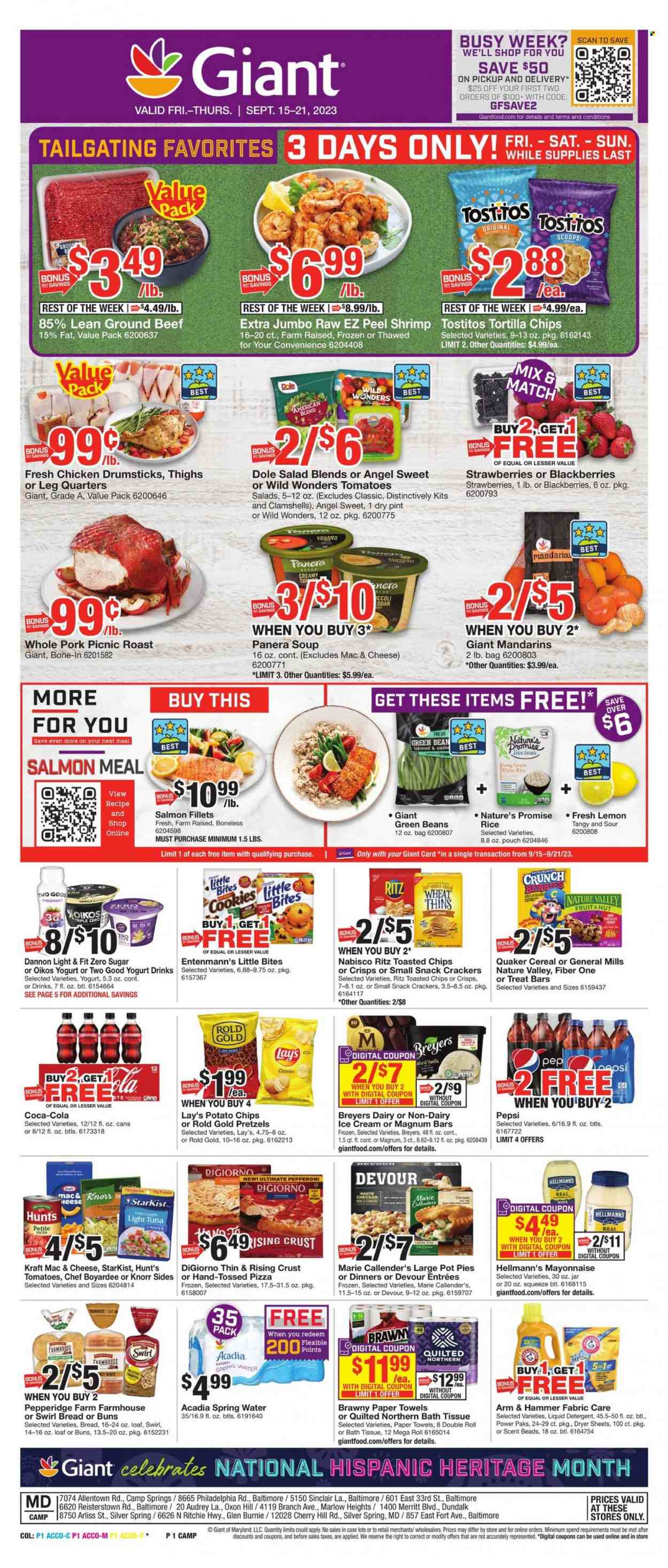 Giant Food ad - 09/15/2023 - 09/21/2023. Page 1