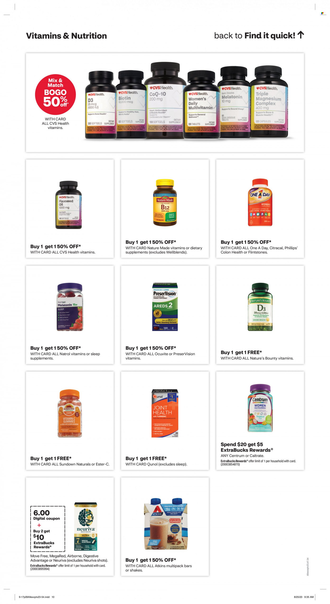 CVS Pharmacy ad - 09/17/2023 - 09/23/2023. Page 9