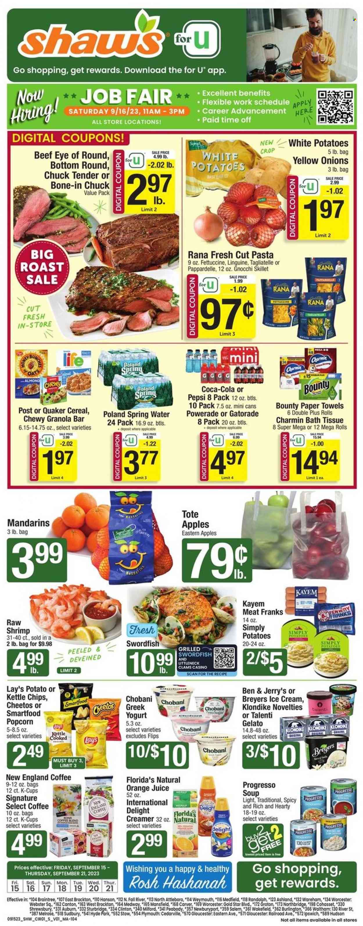 Shaw’s ad - 09/15/2023 - 09/21/2023. Page 1