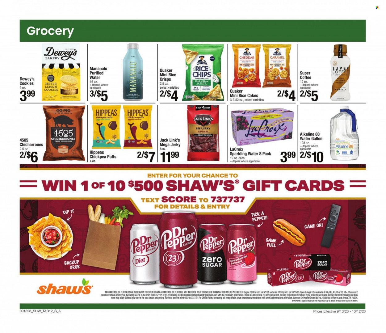 Shaw’s ad - 09/13/2023 - 11/12/2023. Page 12