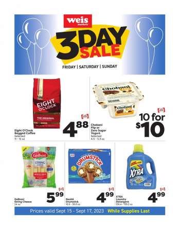 Weis Flyer - 09/15/2023 - 09/17/2023.