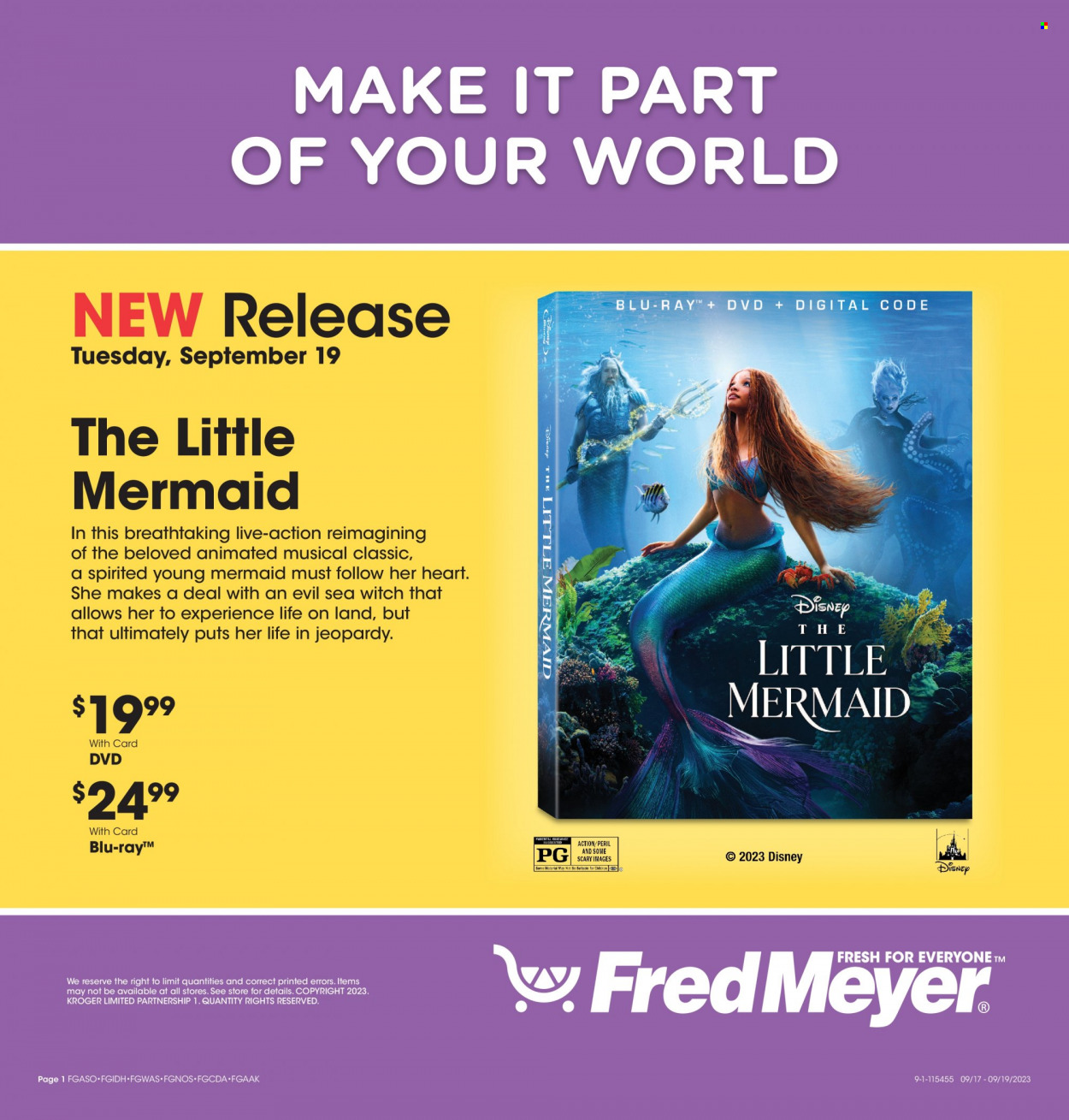 Fred Meyer ad - 09/19/2023 - 09/19/2023. Page 1