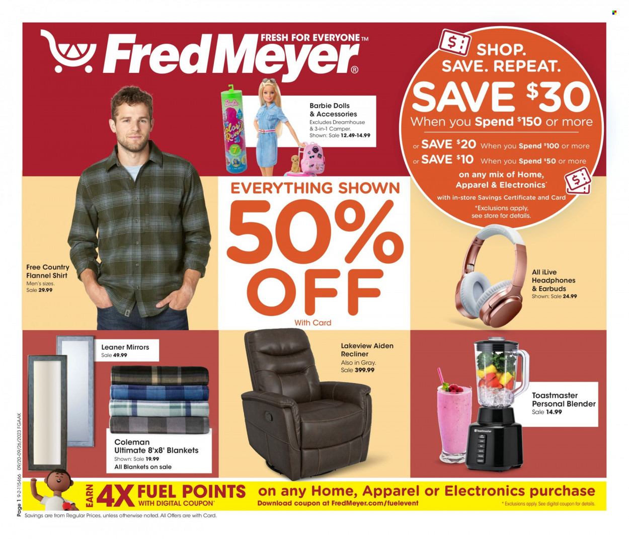 Fred Meyer ad - 09/20/2023 - 09/26/2023. Page 1