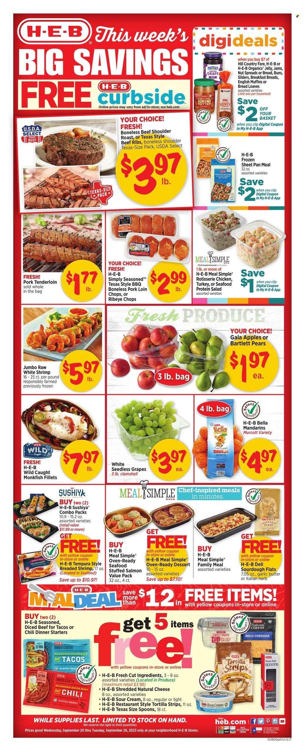 H-E-B ad - 09/20/2023 - 09/26/2023. Page 1
