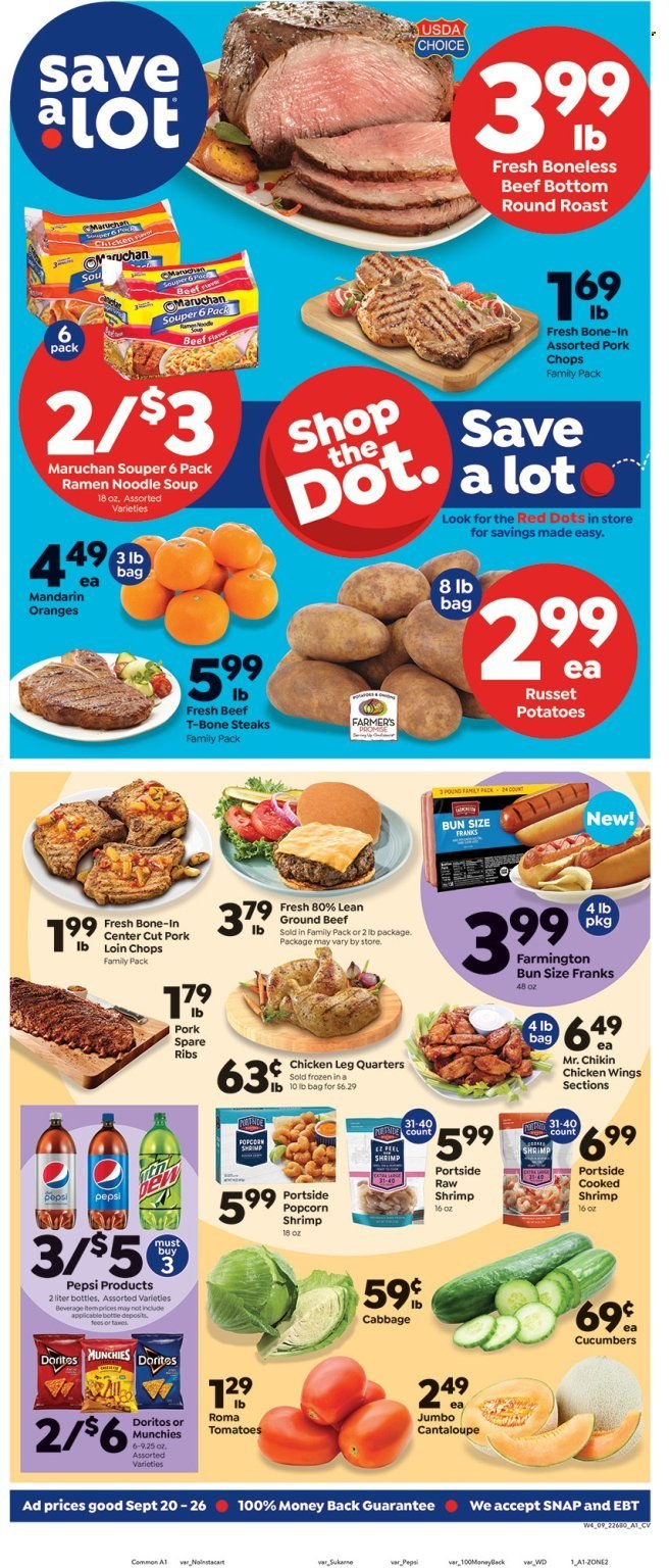 Save a Lot ad - 09/20/2023 - 09/26/2023. Page 1