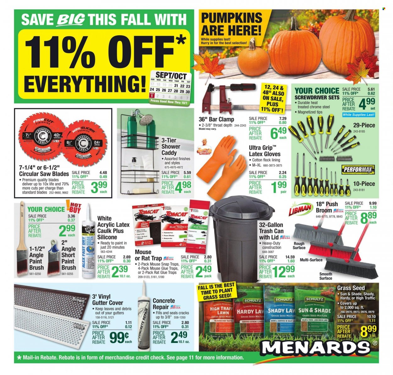 Menards ad - 09/21/2023 - 10/01/2023. Page 1