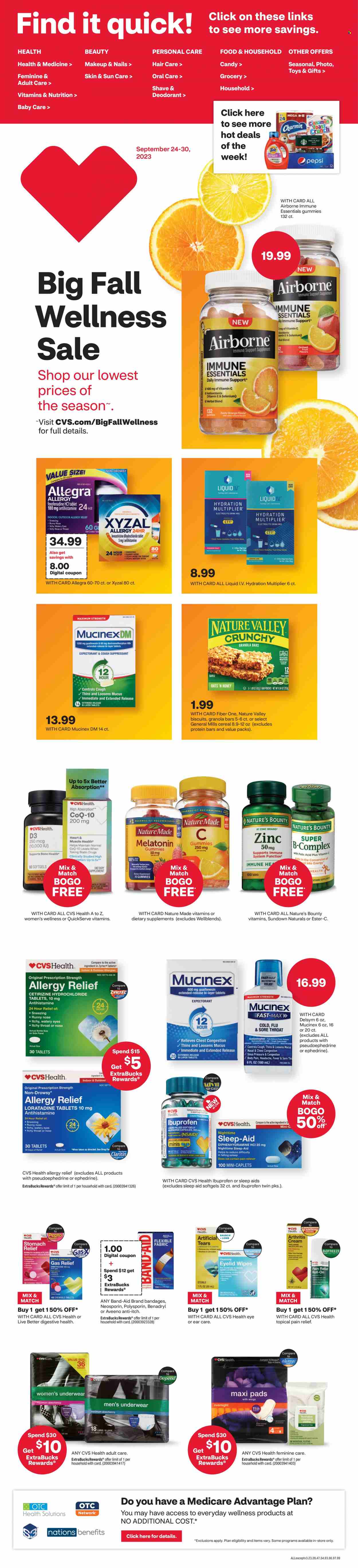 CVS Pharmacy ad - 09/24/2023 - 09/30/2023. Page 1