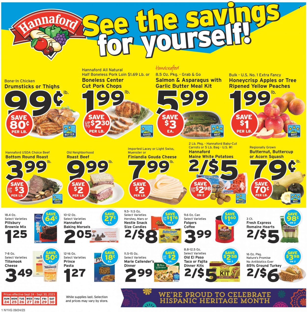 Hannaford ad - 09/24/2023 - 09/30/2023. Page 1