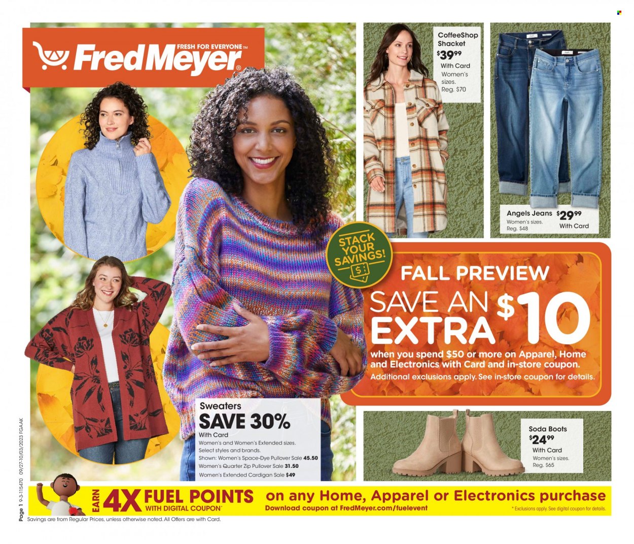 Fred Meyer ad - 09/27/2023 - 10/03/2023. Page 1