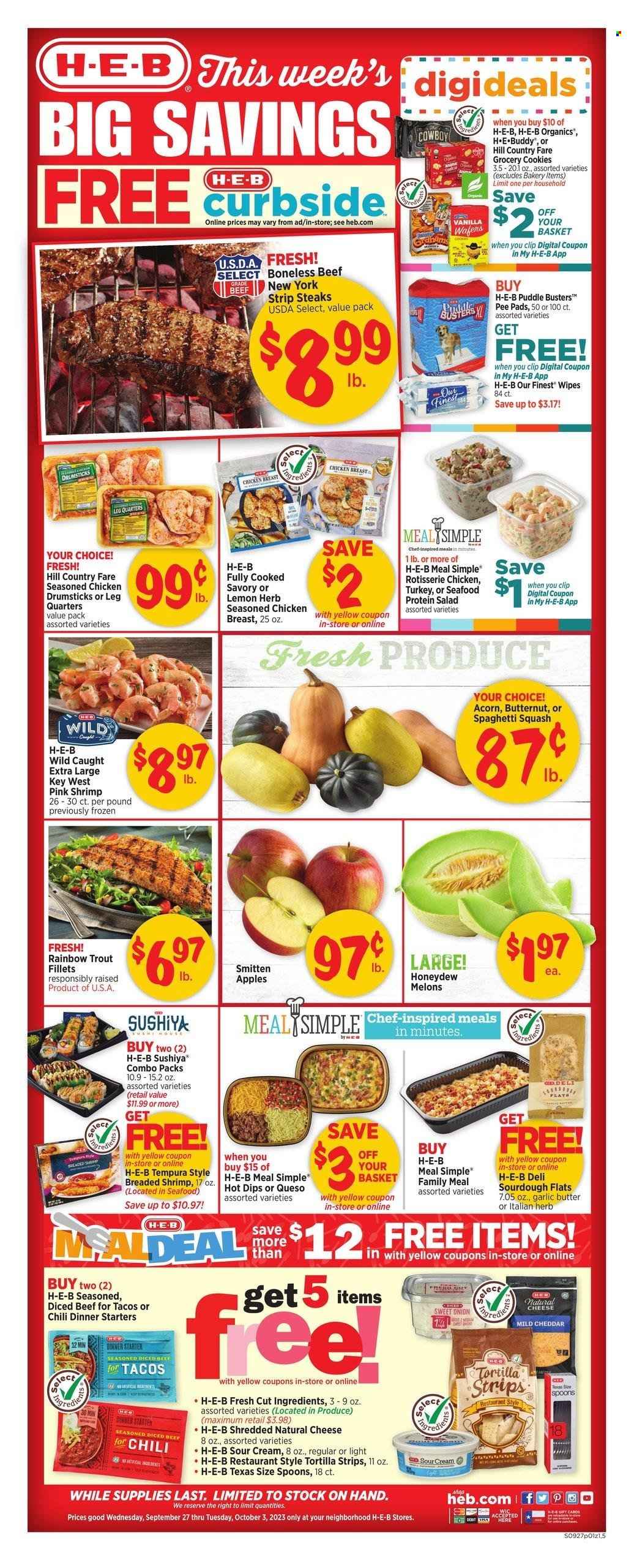 H-E-B ad - 09/27/2023 - 10/03/2023. Page 1