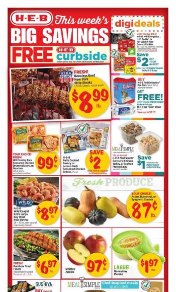 H-E-B Flyer - September 27, 2023 - October 03, 2023.