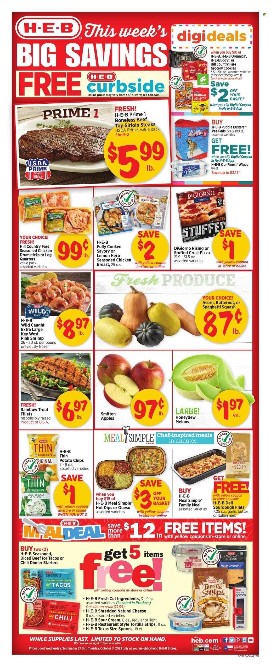 H-E-B ad - 09/27/2023 - 10/03/2023. Page 1