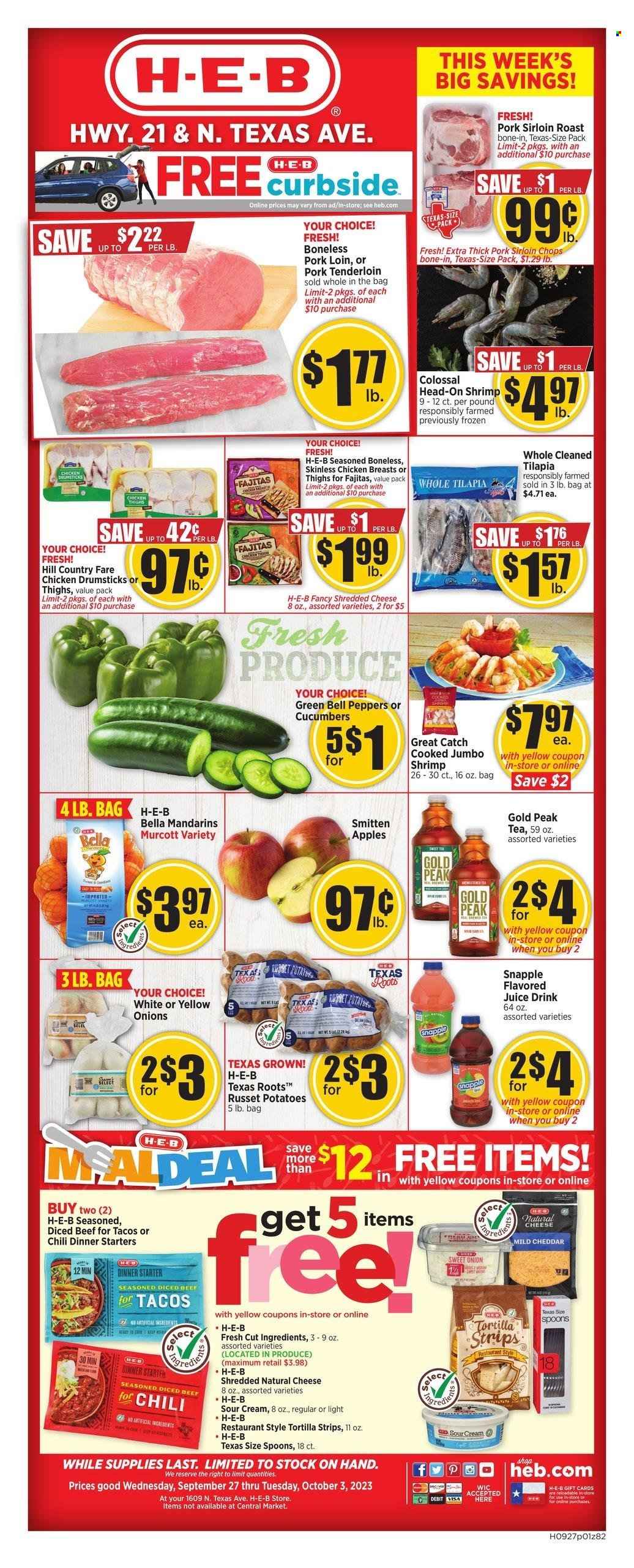 H-E-B ad - 09/27/2023 - 10/03/2023. Page 1