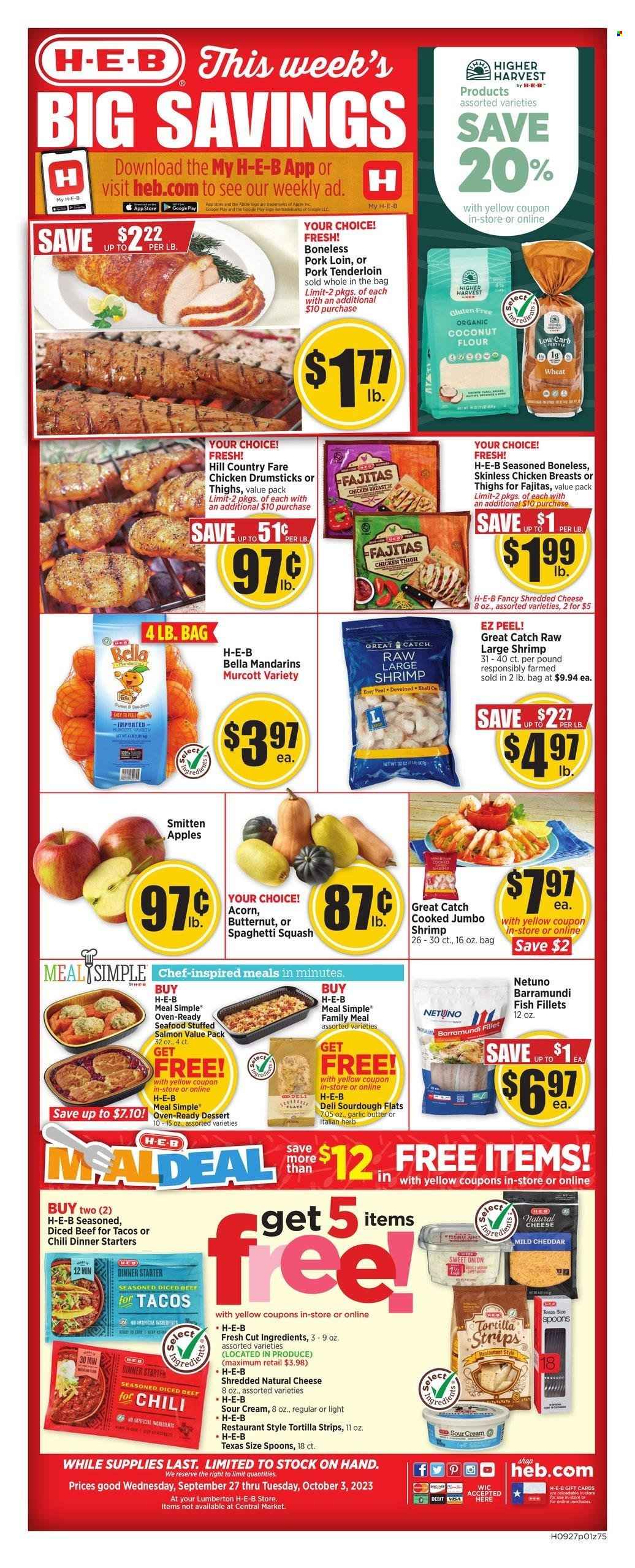 H-E-B ad - 09/27/2023 - 10/03/2023. Page 1