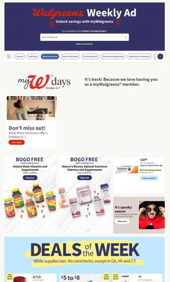 Walgreens Flyer - October 01, 2023 - October 07, 2023.