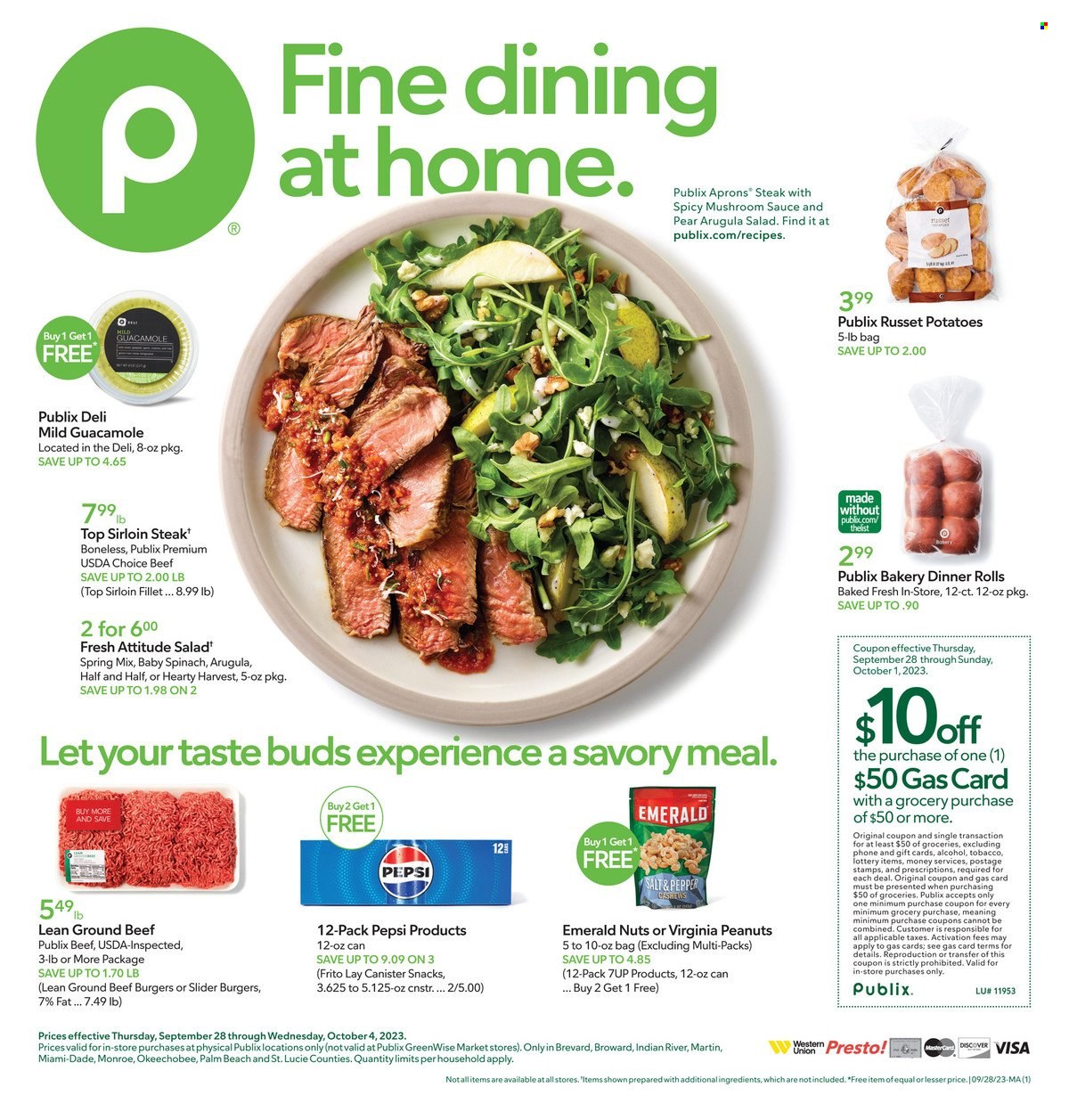 Publix ad - 09/28/2023 - 10/04/2023. Page 1