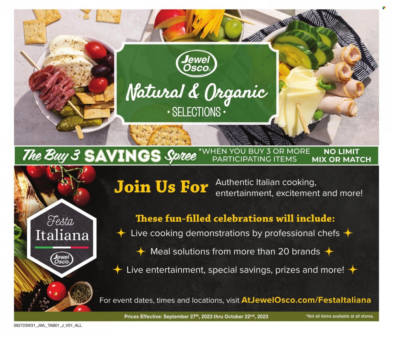 Jewel Osco ad - 09/27/2023 - 10/22/2023. Page 1