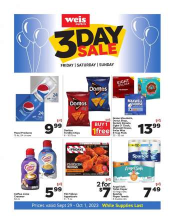 Weis Flyer - 09/29/2023 - 10/01/2023.