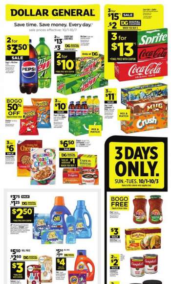 Dollar General Flyer - 10/01/2023 - 10/07/2023.