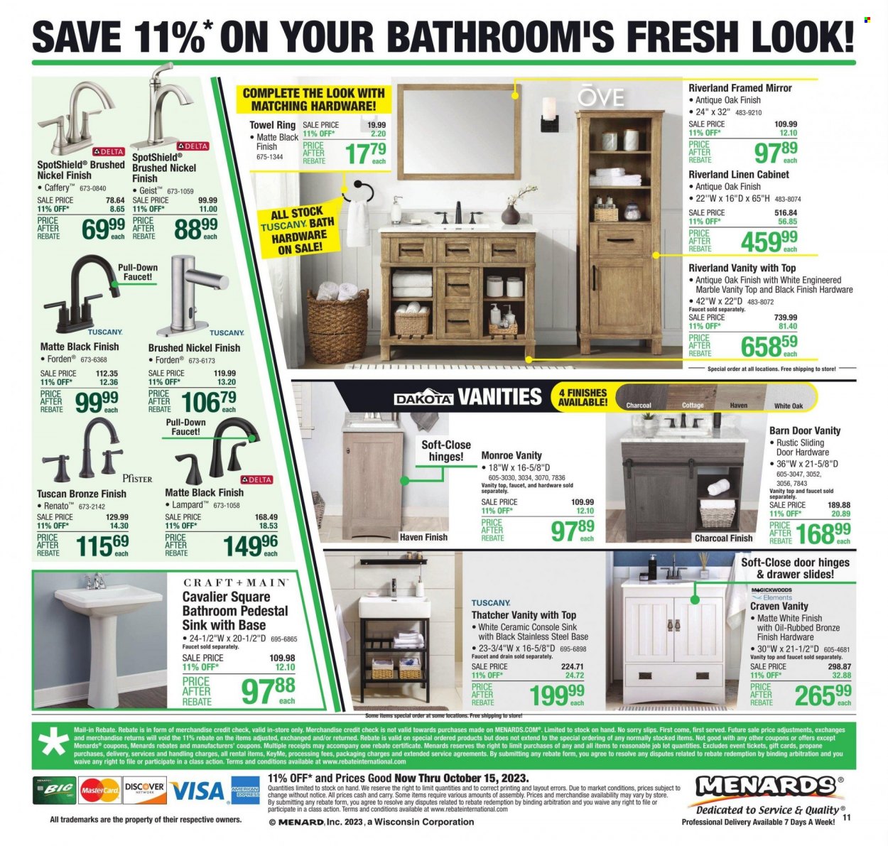 Menards ad - 10/05/2023 - 10/15/2023. Page 22