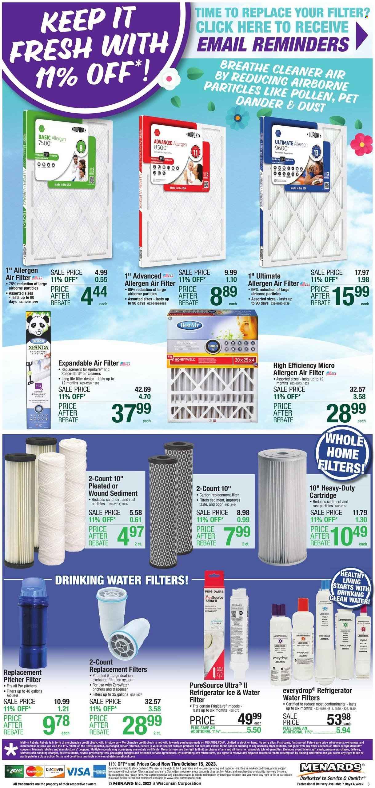 Menards ad - 10/05/2023 - 10/15/2023. Page 3