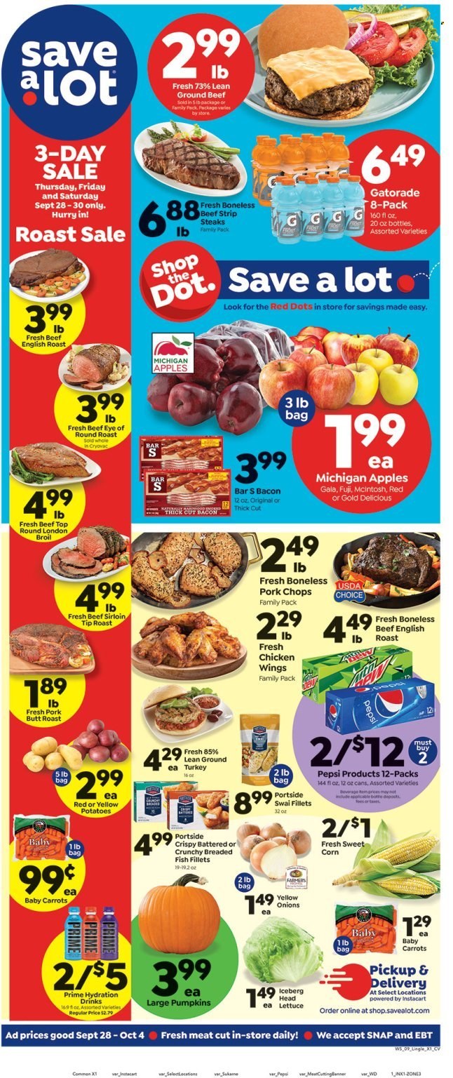Save a Lot ad - 09/28/2023 - 10/04/2023. Page 1