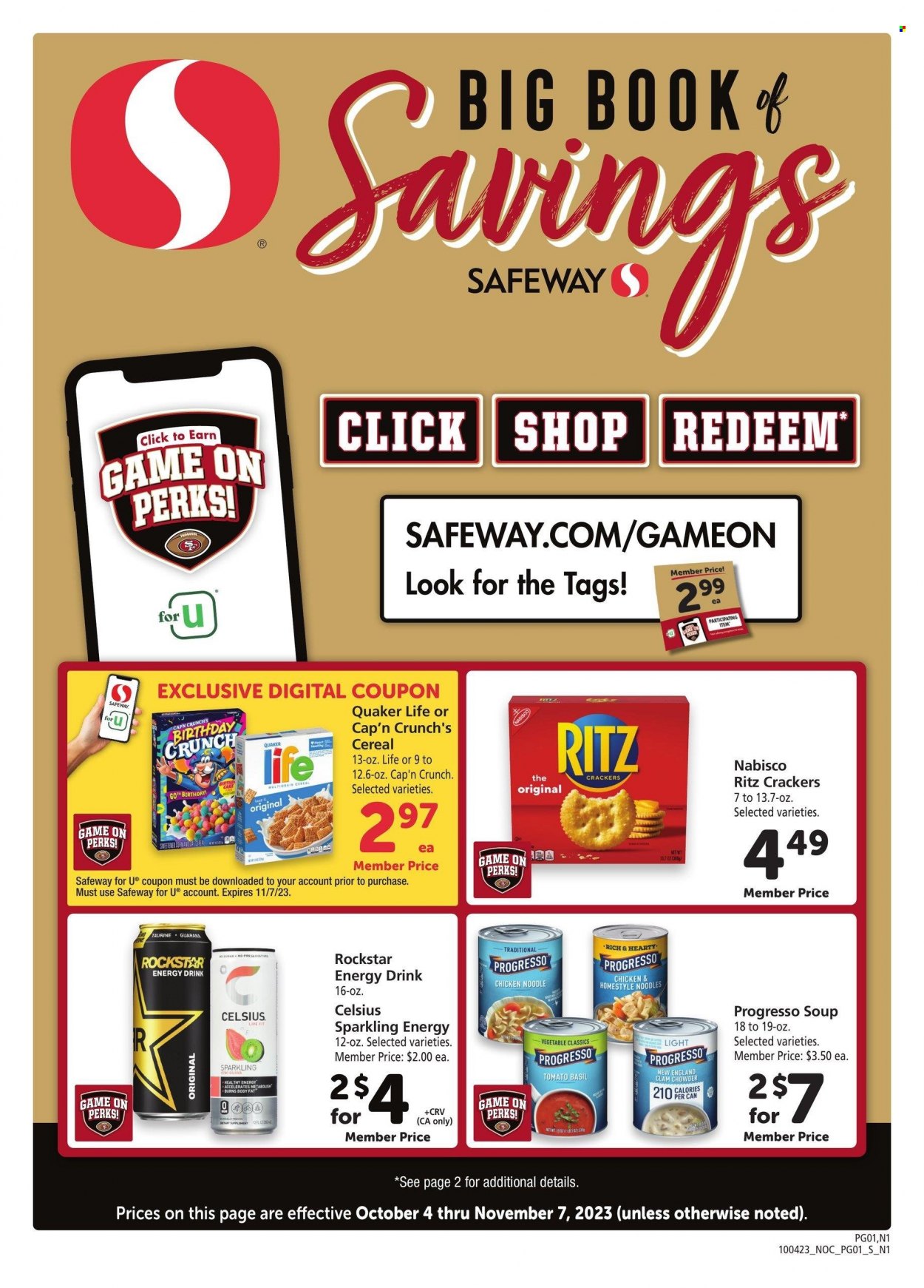 Safeway ad - 10/04/2023 - 11/07/2023. Page 1
