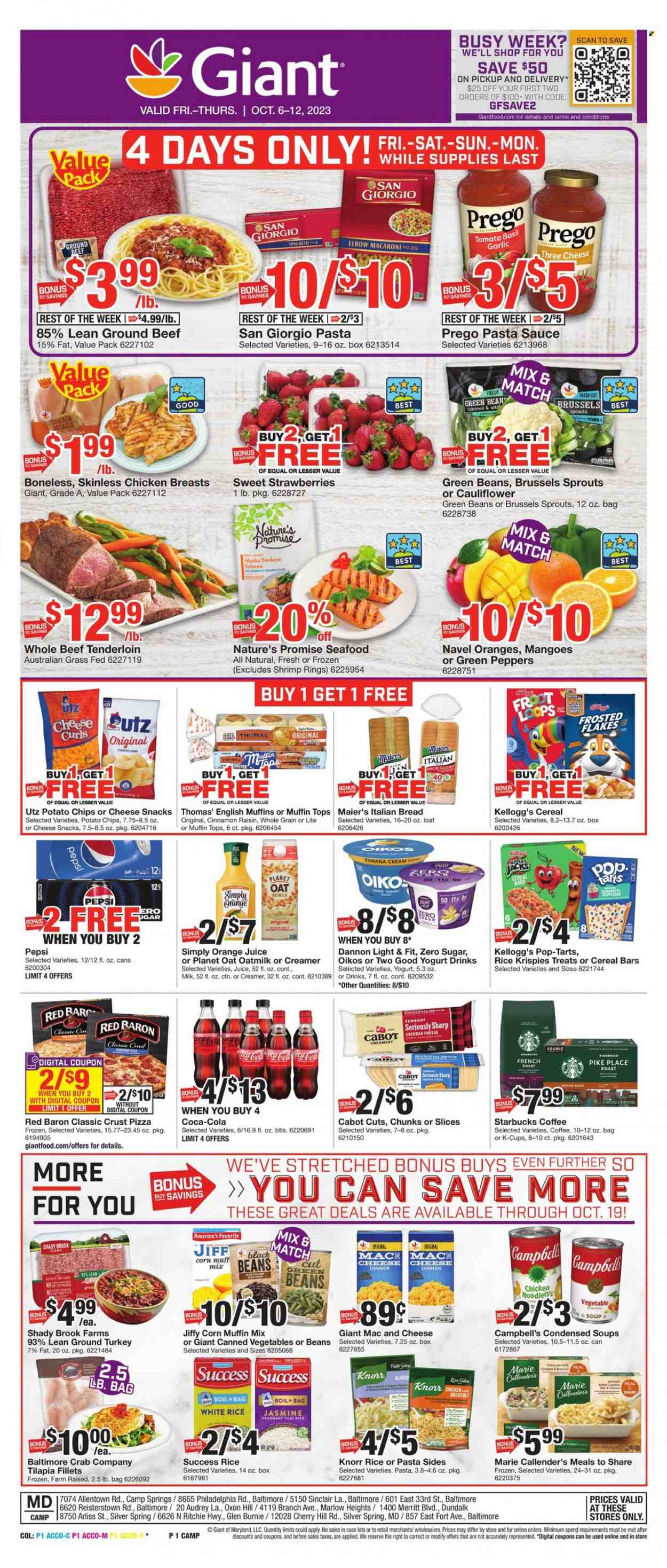 Giant Food ad - 10/06/2023 - 10/12/2023. Page 1