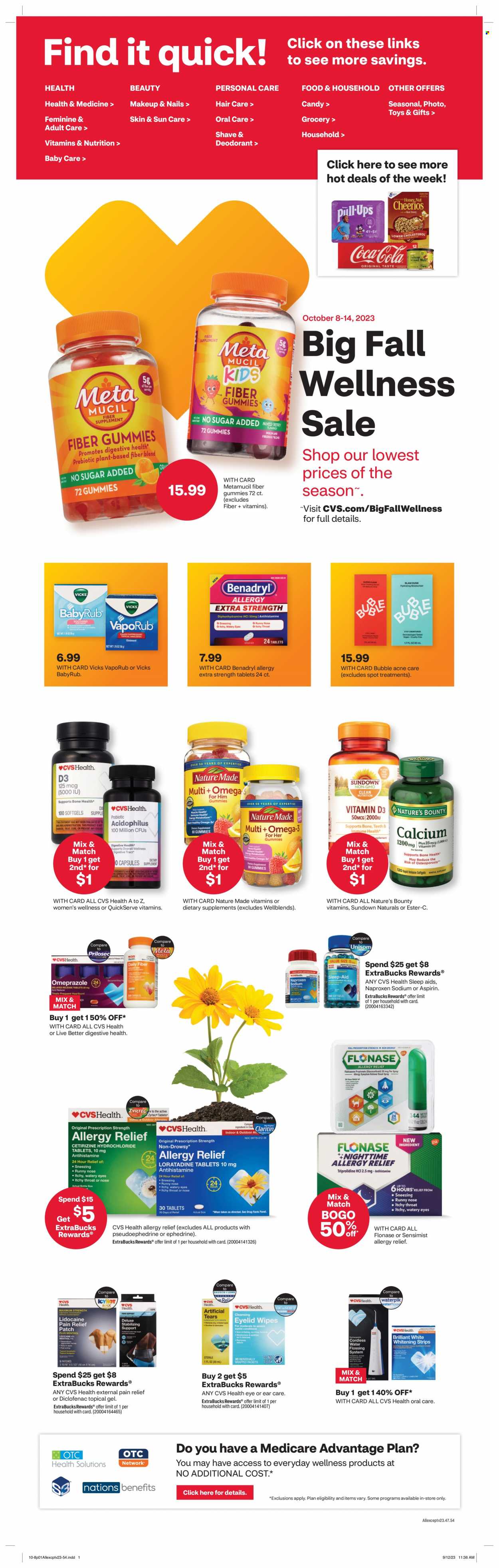 CVS Pharmacy ad - 10/08/2023 - 10/14/2023. Page 1