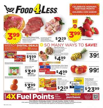 Food 4 Less Flyer - 10/11/2023 - 10/17/2023.