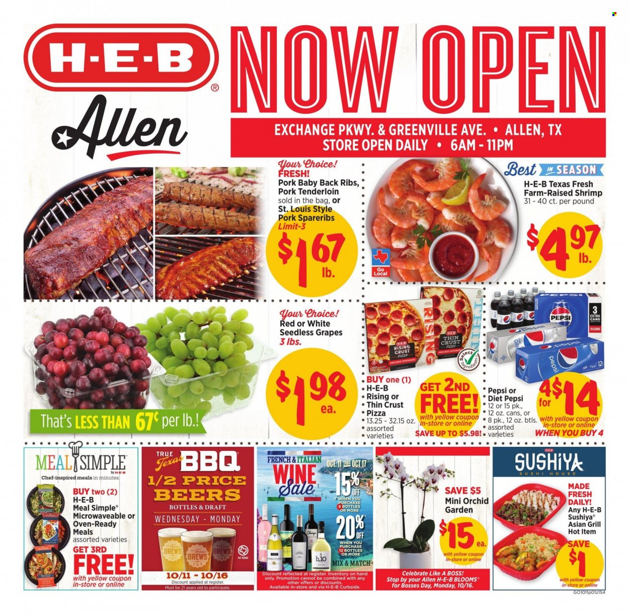 H-E-B ad - 10/11/2023 - 10/17/2023. Page 1