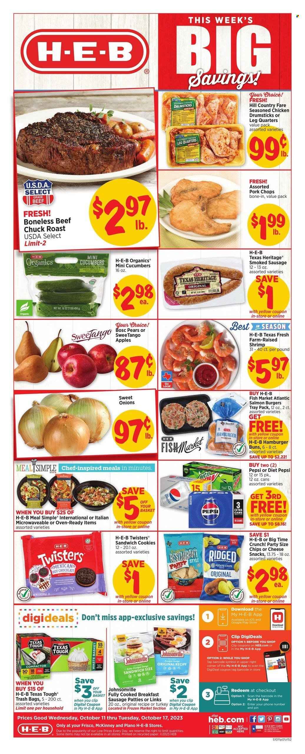 H-E-B ad - 10/11/2023 - 10/17/2023. Page 1