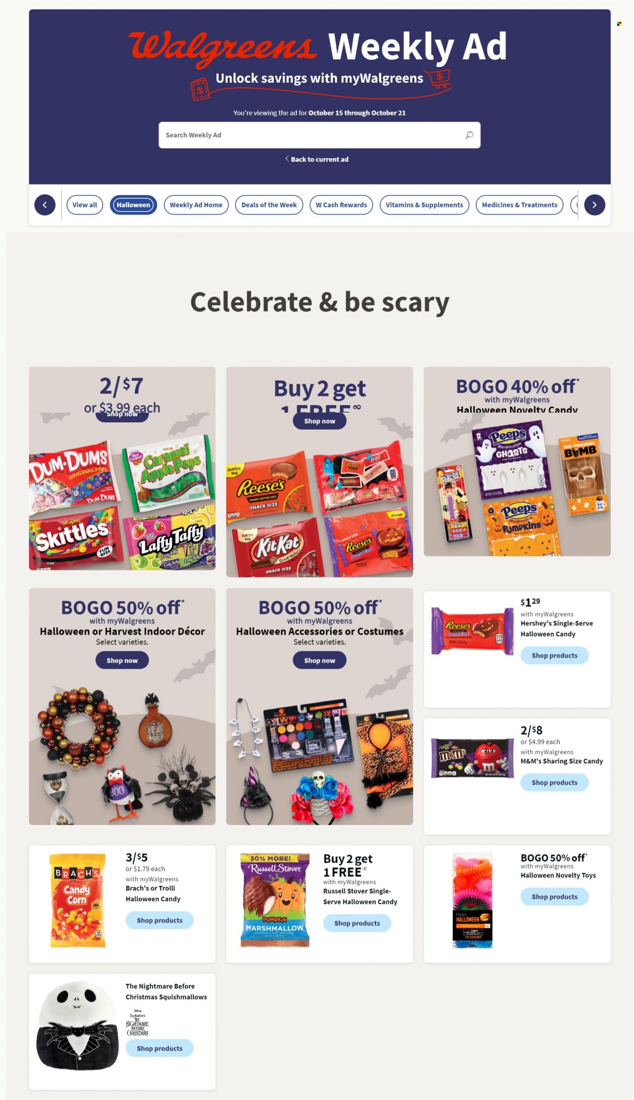 Walgreens ad - 10/15/2023 - 10/21/2023. Page 1