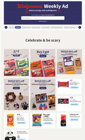 Walgreens Flyer - October 15, 2023 - October 21, 2023.
