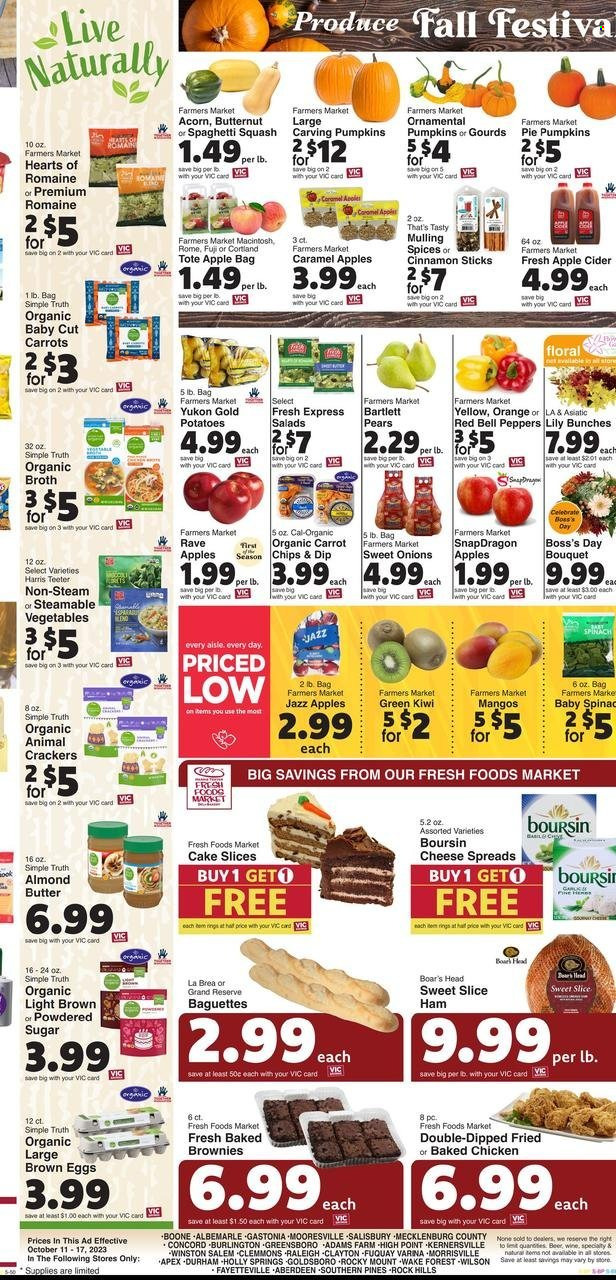 Harris Teeter ad - 10/11/2023 - 10/17/2023. Page 10