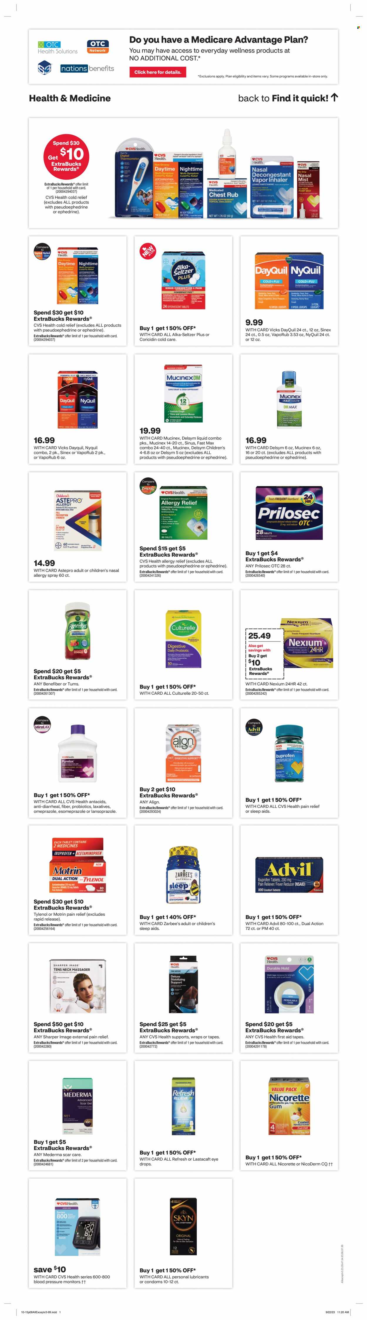 CVS Pharmacy ad - 10/15/2023 - 10/21/2023. Page 8