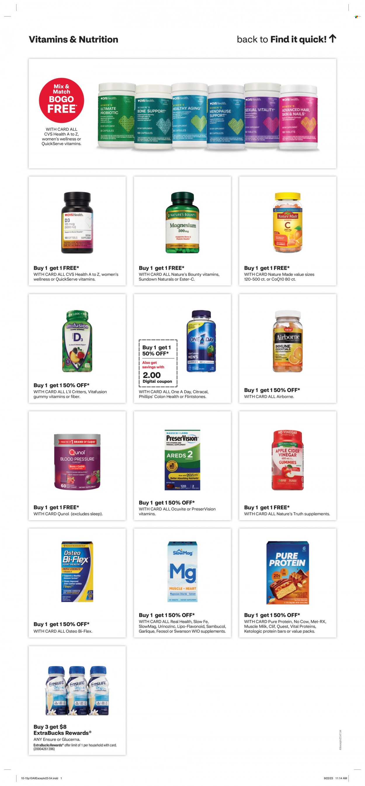 CVS Pharmacy ad - 10/15/2023 - 10/21/2023. Page 10