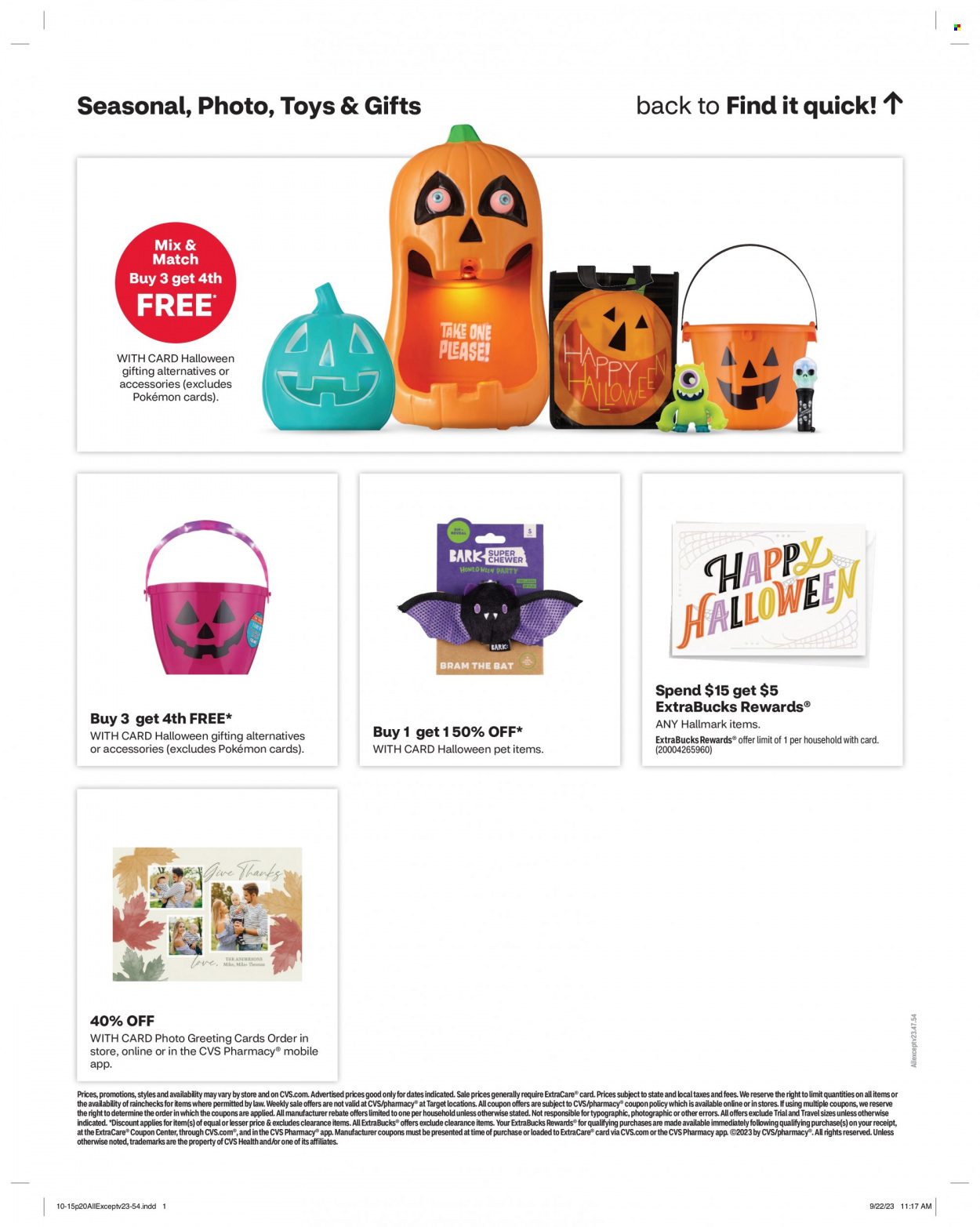 CVS Pharmacy ad - 10/15/2023 - 10/21/2023. Page 21