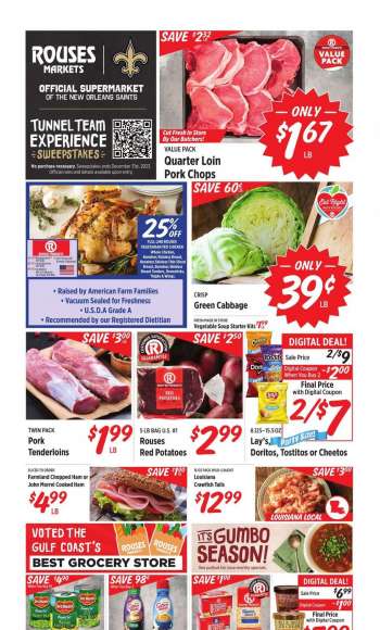 Rouses Markets Flyer - October 18, 2023 - October 25, 2023.