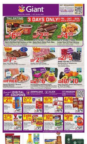 Giant Food Flyer - 10/20/2023 - 10/26/2023.