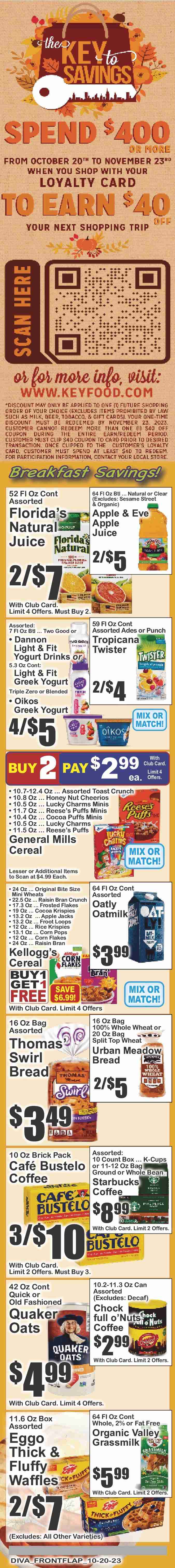 Key Food ad - 10/20/2023 - 10/26/2023. Page 2