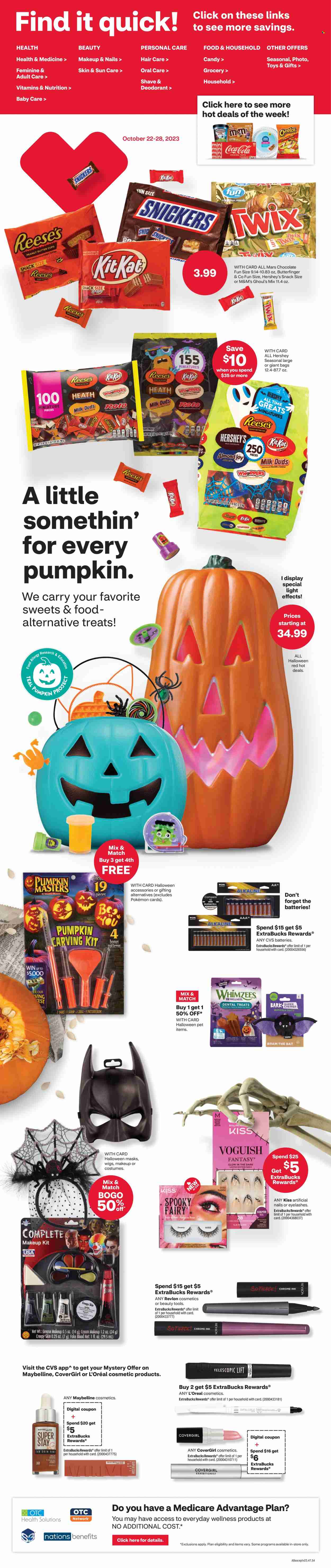 CVS Pharmacy ad - 10/22/2023 - 10/29/2023. Page 1