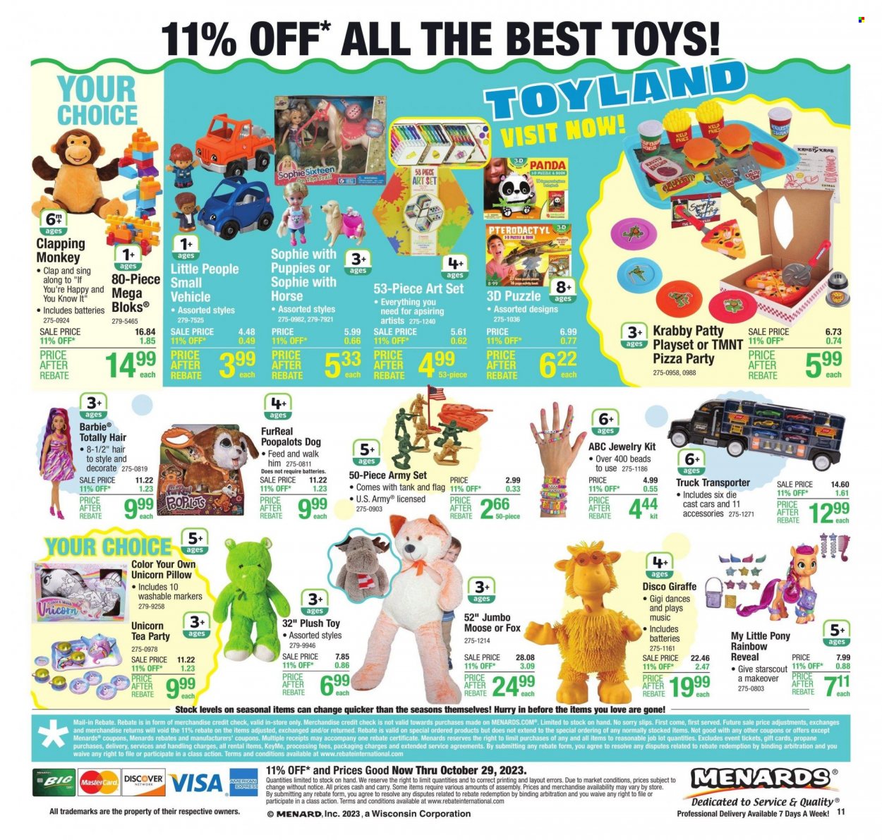 Menards ad - 10/19/2023 - 10/29/2023. Page 21